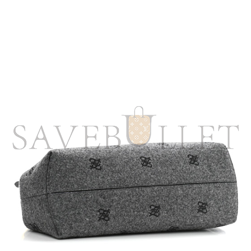 F**di flannel karligraphy embroidered small F**di first grey (26*18*9.5cm)